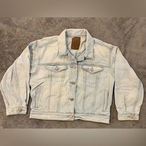 GAP Faded Blue Crop Denim Jacket